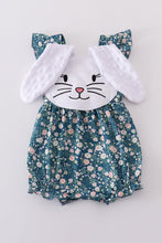 Green floral bunny applique bubble - ARIA KIDS
