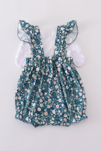 Green floral bunny applique bubble - ARIA KIDS