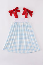 Blue flag embroidery dress - ARIA KIDS