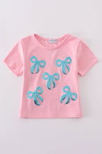 Pink bow sequin mom&me top - ARIA KIDS