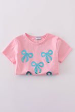Pink bow sequin mom&me top - ARIA KIDS