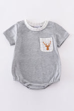 Grey deer embroidery bubble - ARIA KIDS