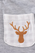 Grey deer embroidery bubble - ARIA KIDS