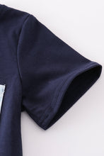 Navy swordfish embroidery bubble - ARIA KIDS