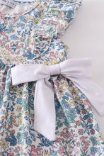 Vintage meadow print bow shorts set - ARIA KIDS