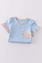 Blue floral print skort set - ARIA KIDS