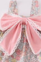 Pink floral print bow bloomer set - ARIA KIDS