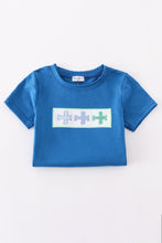 Blue airplane embroidery top - ARIA KIDS