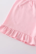Blue princess embroidery girl gingham set - ARIA KIDS