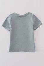 Blue he is risen embroidery top - ARIA KIDS