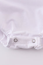 Pink cross embroider smocked bubble - ARIA KIDS