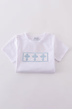Blue cross embroider smocked set - ARIA KIDS