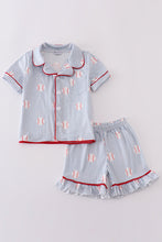 Blue stripe baseball pajamas set - ARIA KIDS