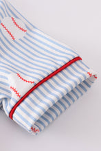 Blue stripe baseball pajamas set - ARIA KIDS