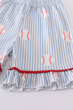 Blue stripe baseball pajamas set - ARIA KIDS