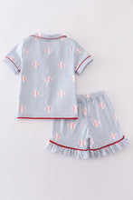 Blue stripe baseball pajamas set - ARIA KIDS