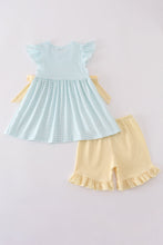 Blue bunny embroidery smocked set - ARIA KIDS