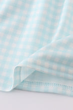 Blue bunny embroidery smocked dress - ARIA KIDS
