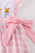Pink bunny embroidery bow bubble - ARIA KIDS