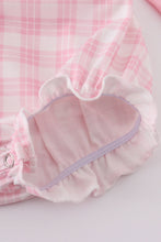 Pink bunny embroidery bow bubble - ARIA KIDS