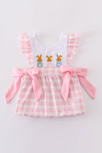 Pink bunny embroidery bow bubble - ARIA KIDS