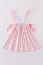 Pink bunny embroidery bow dress - ARIA KIDS
