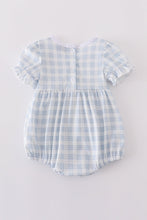 Blue plaid he is risen embroidery bubble - ARIA KIDS