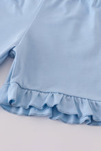 Blue plaid he is risen embroidery set - ARIA KIDS