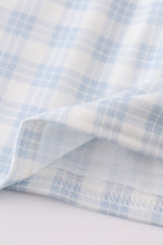 Blue plaid he is risen embroidery set - ARIA KIDS