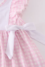 Pink cross embroidery bow set - ARIA KIDS