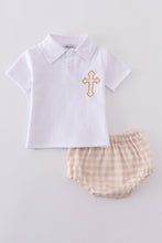 Easter cross embroidery boy bloomer set - ARIA KIDS