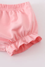 Pink stripe animal embroidery smocked bloomer set - ARIA KIDS