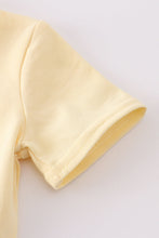 Yellow stripe animal embroidery smocked bloomer set - ARIA KIDS