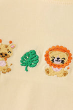 Yellow stripe animal embroidery smocked set - ARIA KIDS