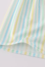 Yellow stripe animal embroidery smocked set - ARIA KIDS