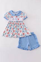 Bow trellis print embroidery set - ARIA KIDS