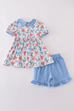 Bow trellis print embroidery set - ARIA KIDS