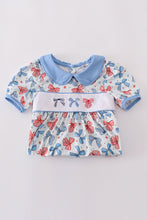 Bow trellis print embroidery set - ARIA KIDS