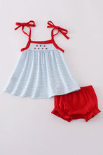 Gingham star embroidery bloomer set - ARIA KIDS