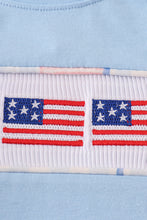 Blue flag embroidery top - ARIA KIDS