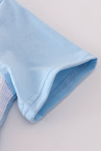 Blue flag embroidery top - ARIA KIDS