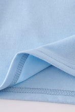 Blue flag embroidery top - ARIA KIDS