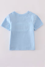 Blue flag embroidery top - ARIA KIDS