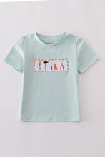 Blue tool embroidery top - ARIA KIDS