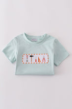 Blue tool embroidery top - ARIA KIDS