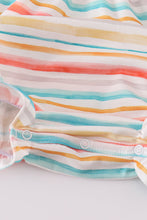 Rainbow stripe marine creature embroidery smocked bubble - ARIA KIDS