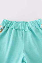 Rainbow stripe marine creature embroidery smocked shorts set - ARIA KIDS