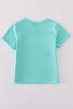 Blue marine creature embroidery smocked top - ARIA KIDS