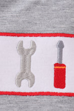 Grey tool embroidery top - ARIA KIDS