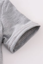 Grey tool embroidery top - ARIA KIDS